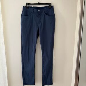 Rhoback Mens Performance Pants Navy Blue 5-Pocket Golf Trousers 30x32 Stretch